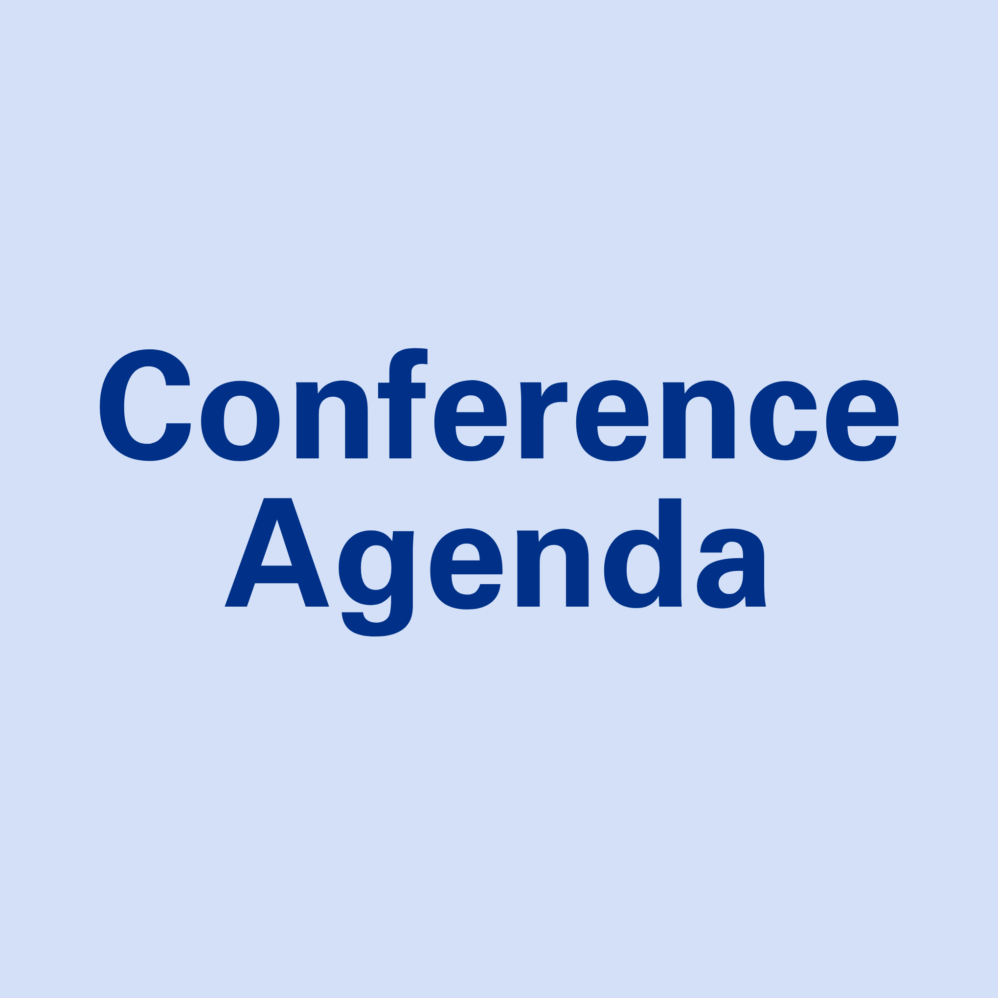conference agenda